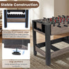 Sturdy H-shaped legs and leg levelers of the 49 inch Combo Game Table ensure stability for pool, foosball, and tennis.