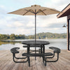 Vevor Picnic Table Outdoor Steel Frame with Umbrella Hole Seats 6-8 People Weather-Resistant New