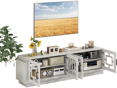 Costway 4-Door TV Stand Media Console for TVs up to 75