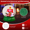 4 feet Christmas inflatable snow globe featuring Santa and snowman, made of waterproof 210D polyester for indoor and.