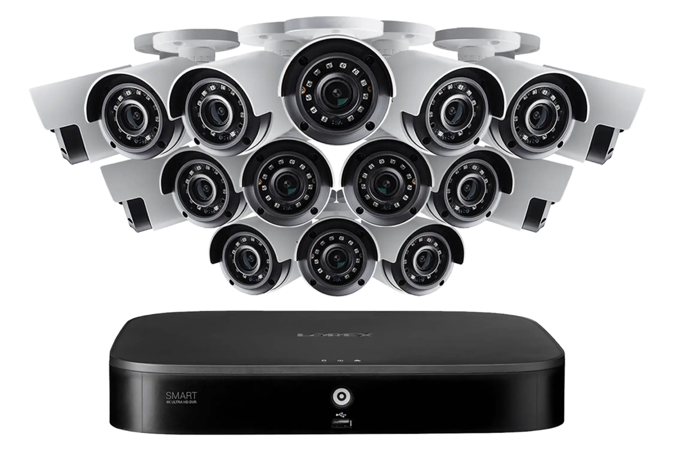Lorex 4KA166-2 16-Channel Security System w/ 16 4K (8MP) Cameras Color Night Vision Security Surveillance System New