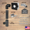 ComfortBilt Duravent 4" Piping Kit with 90° Elbow for Pellet Stoves Galvalume Silver New