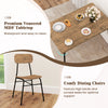 4-piece dining table set featuring a premium veneered MDF tabletop and comfy chairs with high backs, perfect for small.