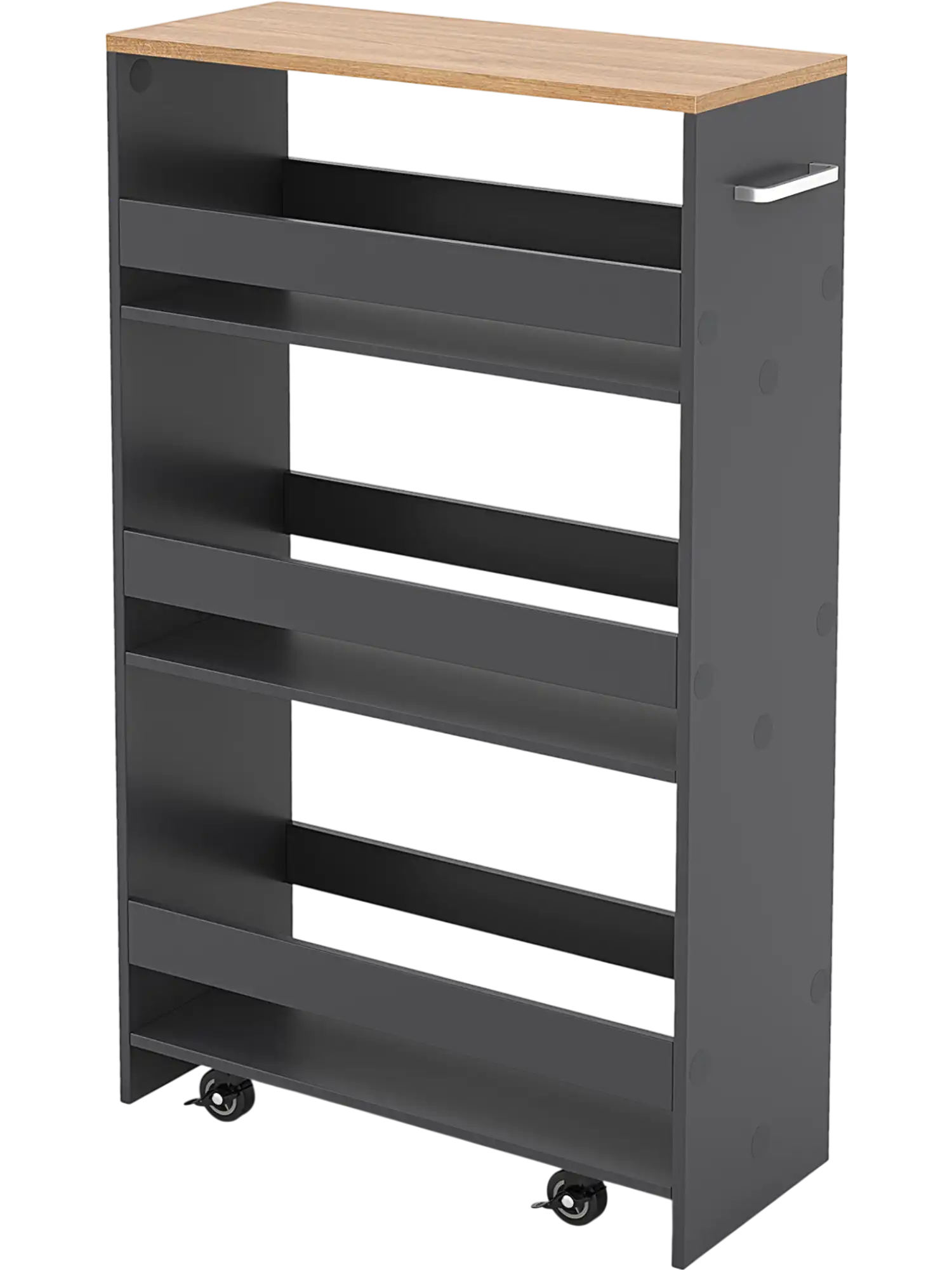 Costway 4-Tier Rolling Slim Kitchen Storage Cart on Wheels 19374862 New