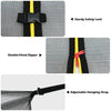 Close-up of the double-head zipper and sturdy safety lock on the 8 ft weather-resistant trampoline safety enclosure net.