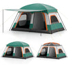 4-10 Person Camping Tent in Green Color with Porch and 2 Rooms for Backpacking-S - Gallery View 1 of 1