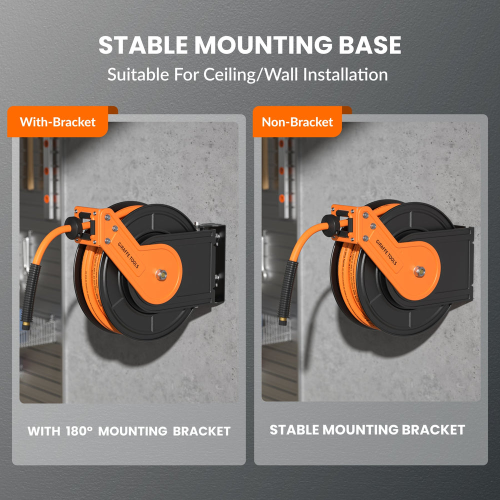 Giraffe Tools Retractable Air Hose Reel New