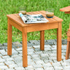 Wooden Square Patio Coffee Bistro Table-Natural - Gallery View 1 of 11