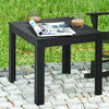 Wooden Square Patio Coffee Bistro Table-Black - Gallery View 1 of 12