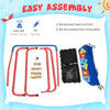 36-inch kids square trampoline with foamed handrail, safety cover, and 330 lbs weight capacity for indoor and outdoor.