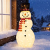 Lighted 4.2 ft Christmas snowman decoration with a warm glow, perfect for enhancing winter pathways and festive gatherings.