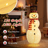 Lighted 4.2 ft Christmas snowman decoration with 120 bright LED lights, ideal for indoor and outdoor holiday displays.