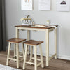 Costway Bar Table with 2 Saddle Bar Stools 3 Piece Set New