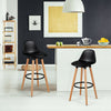 2 Pieces Mid Century Barstool 28.5 Inches Dining Pub Chair-Black - Gallery View 1 of 10