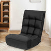 4-Position Adjustable Floor Chair Folding Lazy Sofa-Black - Gallery View 1 of 10