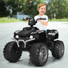 12V Kids Ride on ATV with LED Lights and Treaded Tires and LED lights-Black - Gallery View 1 of 11