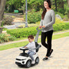 3 In 1 Ride on Push Car Toddler Stroller Sliding Car with Music-White - Gallery View 1 of 12