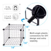 42" x 14" x 56" DIY 12-Cube Metal Grid Wire Storage Cubes - Gallery View 4 of 16