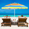 7.2 Feet Portable Outdoor Beach Umbrella with Sand Anchor and Tilt Mechanism-Multicolor - Gallery View 1 of 12