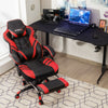 Adjustable Gaming Chair with Footrest for Home Office-Red - Gallery View 1 of 12