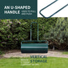 U-shaped handle of the 36 x 12 inches lawn roller for easy pulling and pushing, ideal for leveling garden ground.
