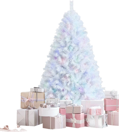 Costway 6' Iridescent Tinsel Artificial Christmas Tree 792 Tips 41369852 New
