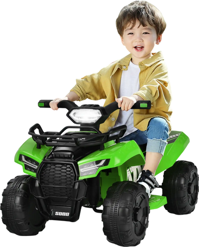Costway 6V Kids ATV Quad Electric Ride-On Car LED MP3 Green 83156927 New