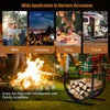 U-shaped 17-inch firewood rack made of heavy-duty steel, perfect for indoor and outdoor wood storage and display.