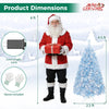Pre-lit 4.5 FT ice blue Christmas tree with warm white lights and stable metal base, perfect for holiday displays.