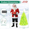 Pre-lit lime green Christmas tree with warm white LED lights, featuring 4.5 ft height and 358 branch tips for festive decor.