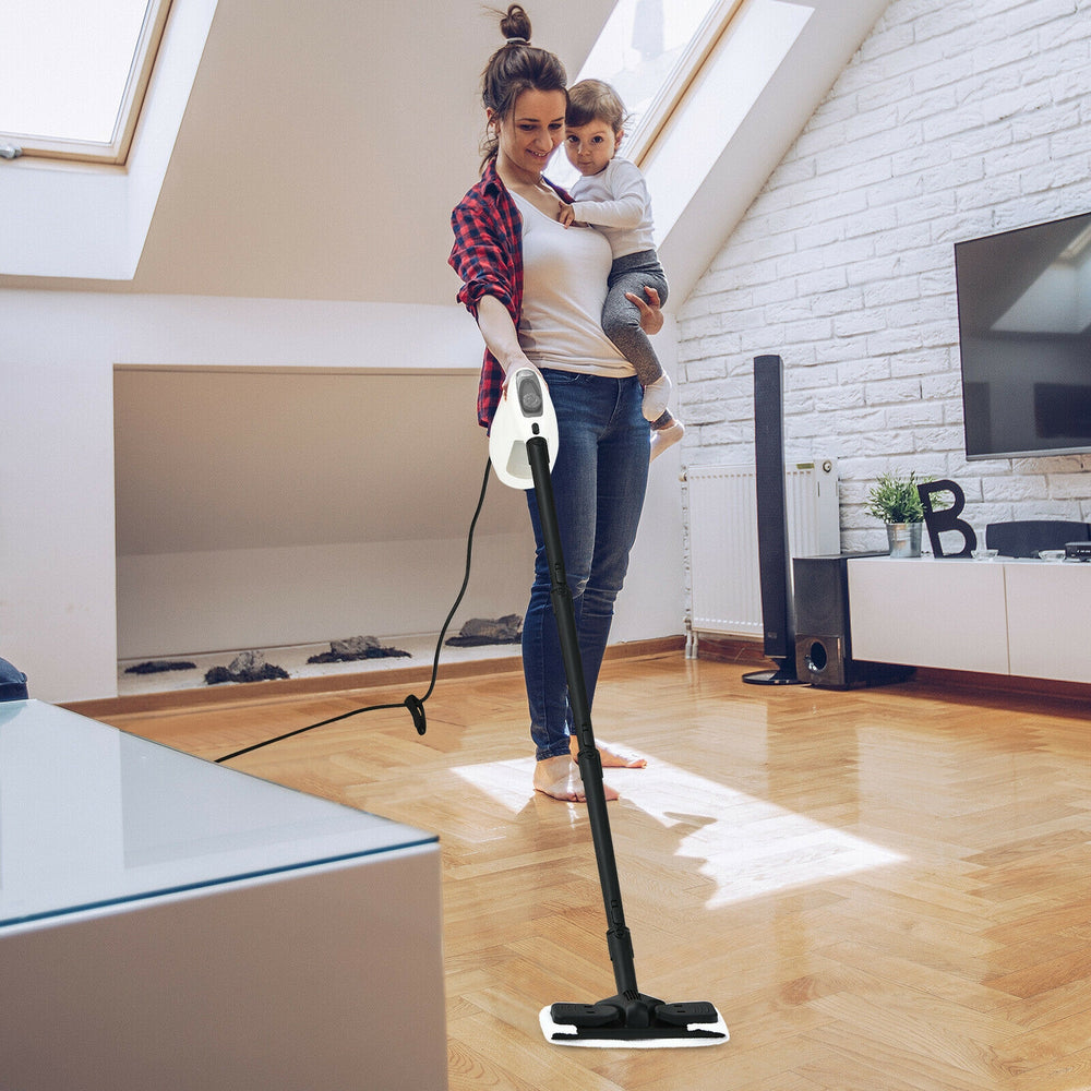 1400W Multipurpose Pressurized Steam Cleaner With 17 Pieces Accessories-Gray - Gallery View 1 of 10