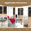 4-panel folding room divider screen with chalkboard, made of solid wood, ideal for living room, bedroom, or office use.