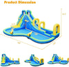 Multifunctional inflatable water bounce with dimensions, made of waterproof Oxford cloth, suitable for 4 kids aged 4-12.
