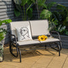 Swing Glider Chair 48 Inch Loveseat Rocker Lounge Backyard-Beige - Gallery View 1 of 10