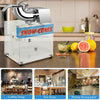Electric snow cone machine with stainless steel construction and acrylic housing, ideal for parties and restaurants.