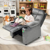 Kids Recliner Chair with Cup Holder and Footrest for Children-Light Gray - Gallery View 1 of 10