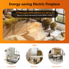28-inch electric fireplace with remote, featuring realistic flame effects and 900W/1350W heat settings for cozy.