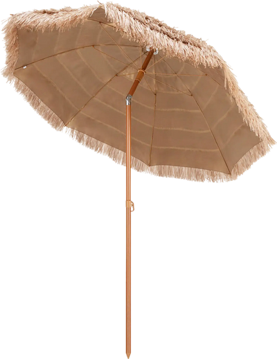 Costway 7.2' Patio Thatched Tiki Beach Umbrella 92356817 New