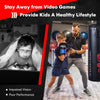 5-piece 40lbs filled punching boxing set with gloves and jump rope, ideal for kids over 5 for boxing and martial arts.