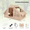 Inflatable camping tent for 4-6 people with waterproof canopy, 4 mesh windows, and 2 doors for outdoor comfort.