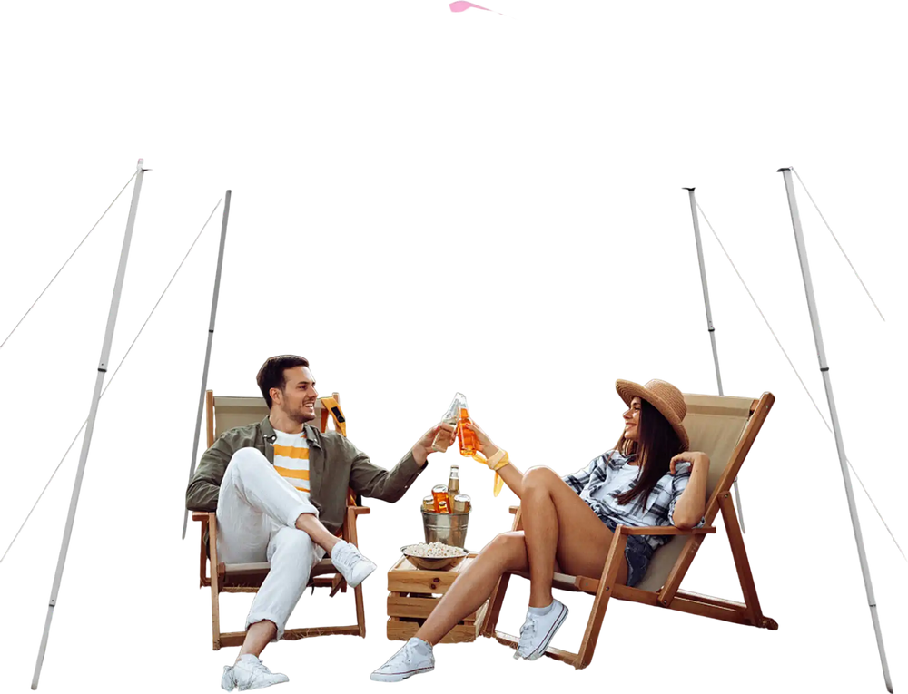 Pink 10 x 10 feet outdoor instant pop-up canopy with a sturdy frame, perfect for camping and outdoor gatherings.