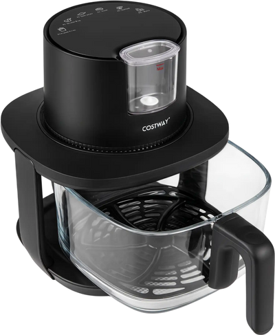 Costway 4.7 QT Glass Air Fryer Steam Frying Mode 56032284 New