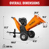 6 inch E-start ZONSEN 420cc 13.4hp Gasoline Engine Powered Drum Wood Chipper ,  P4206