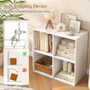 3/4/6/9-cube white book shelf with anti-tipping device, designed for stability and easy access in any room.