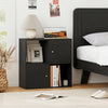4-Cube Bookcase 3-Tier Bookshelf with Dual Anti-Tipping Kits and 2 Cabinets-Black - Gallery View 1 of 10