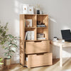 4-Cube Bookcase with 2 Drawers 51 inch 5-Tier Tall Freestanding Bookshelf-Natural - Gallery View 1 of 10
