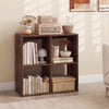 4 Cube Bookshelf with Back Guardrail for Living Room Bedroom-Coffee - Gallery View 1 of 12