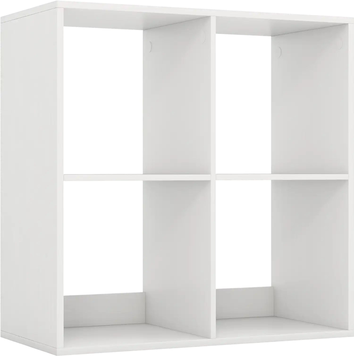 Costway 4 Cube Bookshelf with Back Guardrail Bookcase 187352469 New