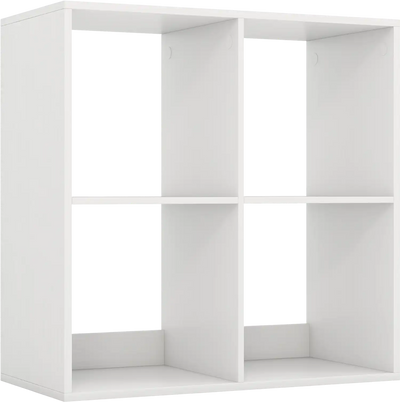 Costway 4 Cube Bookshelf with Back Guardrail Bookcase 187352469 New