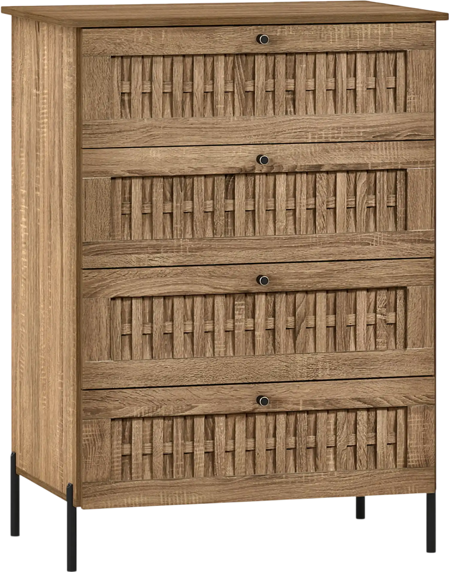 Costway 4-Drawer Bedroom Dresser with Metal Legs 53042338 New